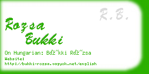 rozsa bukki business card